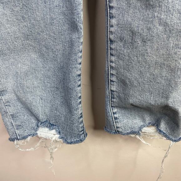 Old Navy Sky Hi Extra High Rise Straight Leg Raw Hem Ankle Stretch Jeans women 8 - Picture 8 of 16